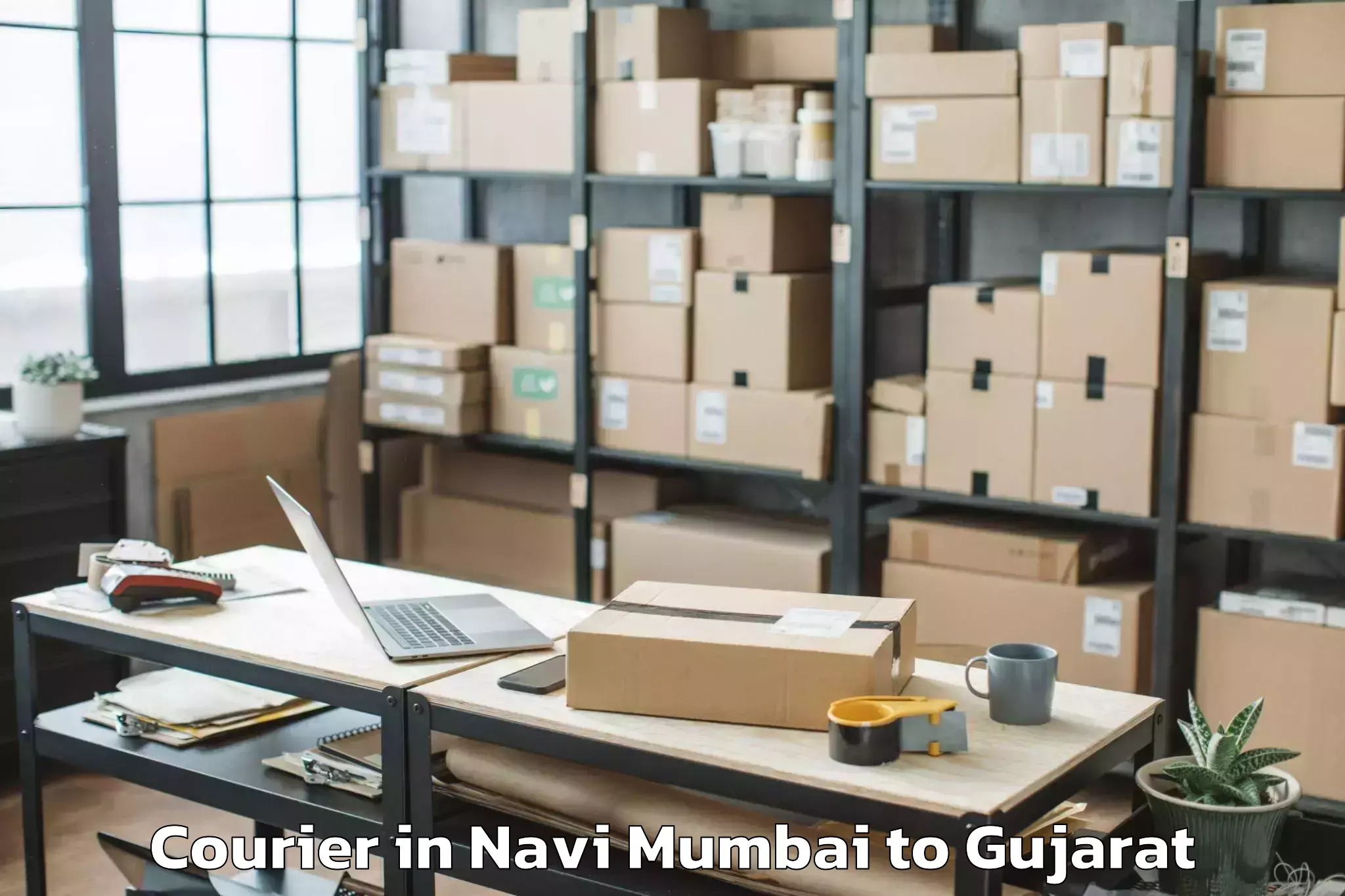 Navi Mumbai to Dhari Courier Booking